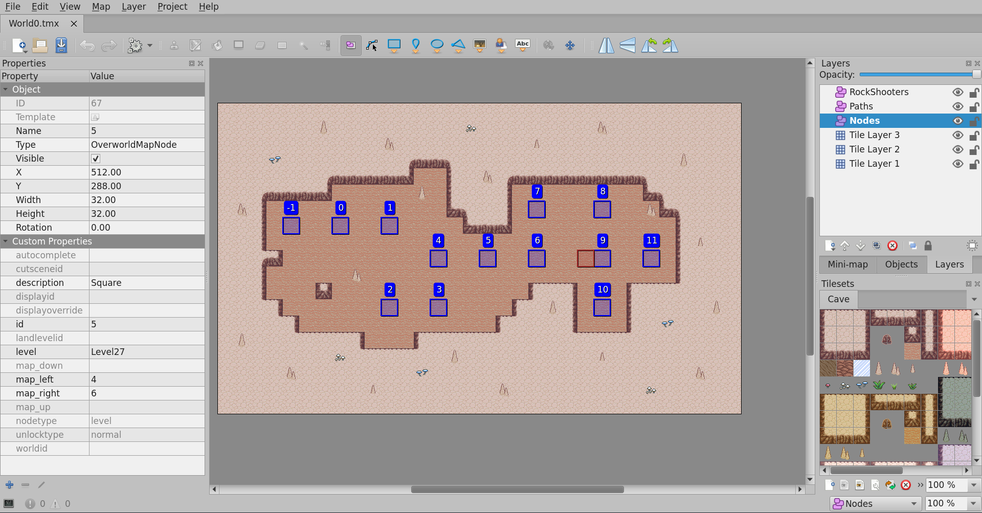 World 1, from the final release in the Tiled map editor
